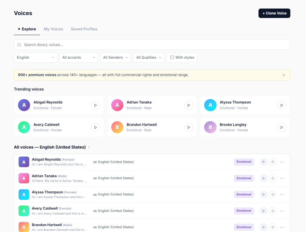 Voices are now easier to find